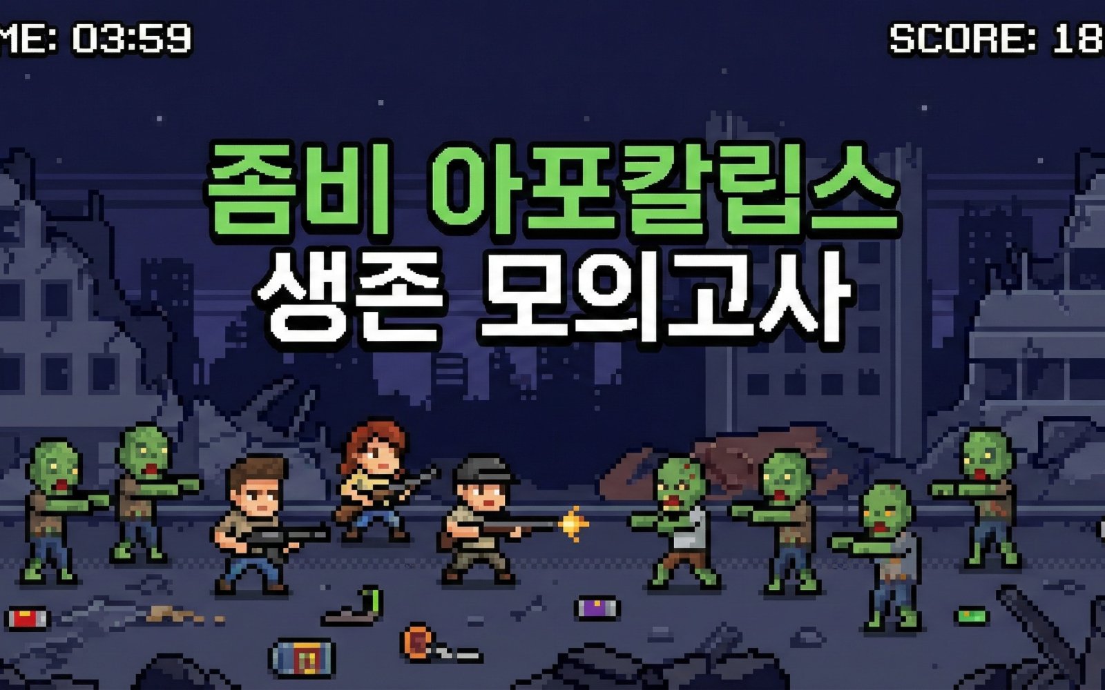 좀비 아포칼립스 서바이벌 모의 테스트